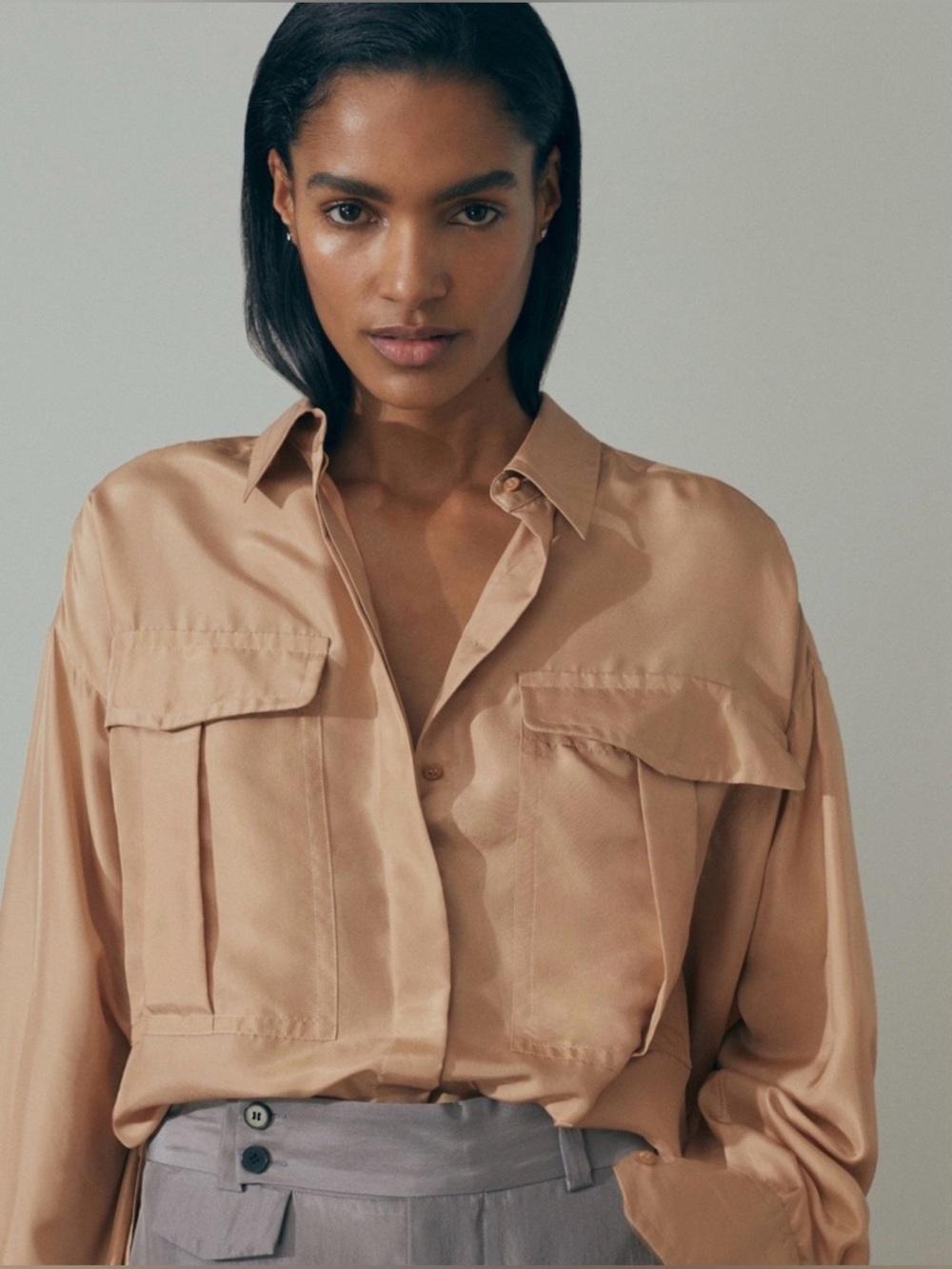 Reiss Atelier Oversized Pocket Button-Through Shirt